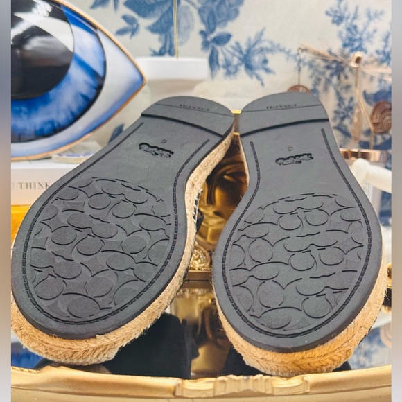🆕 COACH 🧿 NWOT Black Suede Candice Espadrille - Size US 6 - Picture 9 of 16